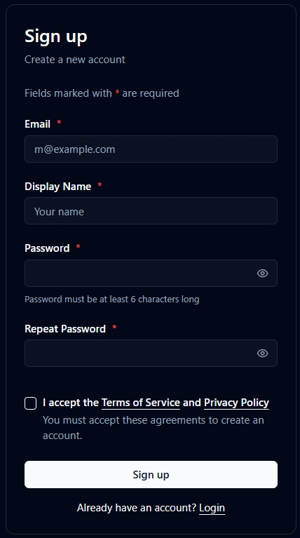 Screenshot für Access the registration page